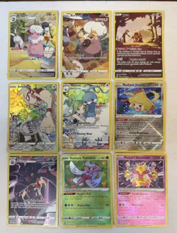 Pokemon Trainer Gallery & Radiant Lot 9 Cards Silver Tempest NM - Image 1