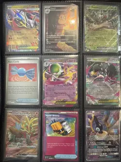 117 Pokemon Card Lot V VMAX EX Full Art Holo Rare GX All Hits Binder Collection - Image 3