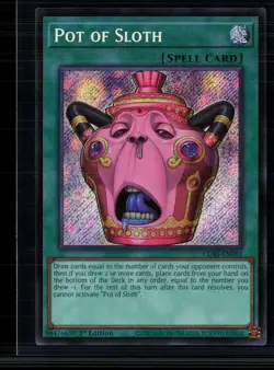 Yu-Gi-Oh! Pot of Sloth Chaos Origins Secret Rare • CORI-EN061 1st Edition - Image 1