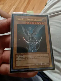 Yugioh PSA 7 NM Blue-Eyes White Dragon YAP1-EN001 Ultra Rare Anniversary Pack - Image 2