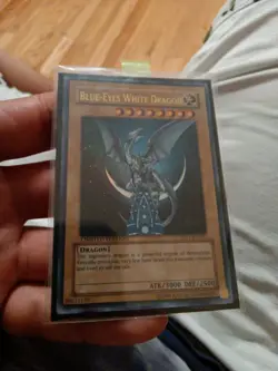 Yugioh PSA 7 NM Blue-Eyes White Dragon YAP1-EN001 Ultra Rare Anniversary Pack - Image 3