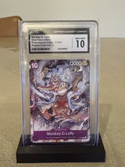 2023 ONE PIECE MONKEY D. LUFFY PIRATE PARTY VOL. 5 CGC Gem Mint 10 Promo P-041 - Image 1