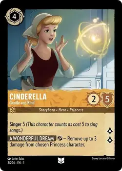 Disney Lorcana TCG - The First Chapter - Cinderella Gentle and Kind - 3/204 FOIL - Image 1