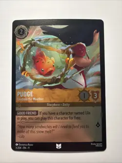 Pudge - Controls the Weather 3/204 Cold Foil Disney Lorcana Winterspell NM - Image 1