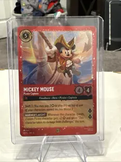 Mickey Mouse Pirate Captain - Disney Lorcana Foil Promo 18/P2 - Image 1