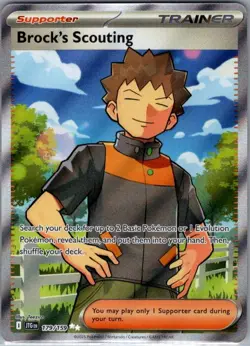 Brock's Scouting 179/159 SV09: Journey Together - Pokemon Card - NM - Image 1