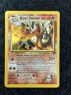 Pokemon TCG Blaine's Charizard 2/132 Gym Challenge 2000 English Holo Rare HP100 - Image 1