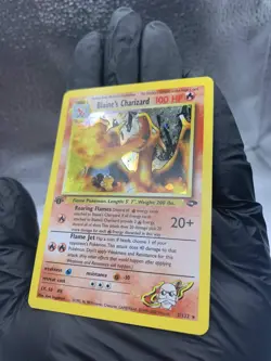 Pokemon TCG Card Blaine's Charizard 2/132 Gym Challenge Holo Rare 1st Edition LP - Image 5