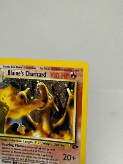 Pokemon TCG Blaine's Charizard 2/132 Gym Challenge Holo Card Rare Swirl 🌀 - Image 3