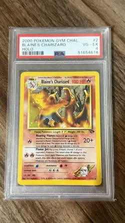 Pokemon TCG Blaine's Charizard 2/132 Gym Challenge 2000 Holo Rare - Image 1