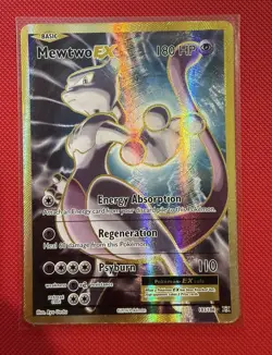 Pokemon TCG Mewtwo EX 103/108 Ultra Rare Holo Card XY Evolutions Gold 2016 MP - Image 1