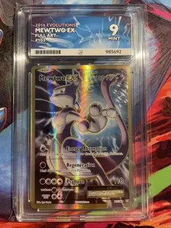 Pokemon TCG Mewtwo EX 103/108 Ultra Rare Holo Card XY Evolutions Ace 9 Mint - Image 2