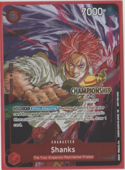 One Piece Card Game - Shanks - 25-26 championship pack promo - P-083 - NM - Eng - Image 1