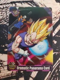 Vegeta DRAGON BALL ONE PIECE 40th weekly JUMP Card TCG MORINAGA No.026 F/S - Image 1