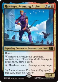 ~ Hawkeye, Avenging Archer ~ NM ~ Commander: Marvel Super Heroes ~ MTG ~ - Image 1