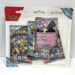 Tinkaton Stellar Crown Triple Blister Sealed Pokemon Card Booster Pack - Image 1