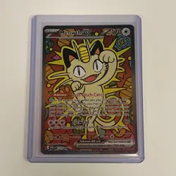 Pokemon TCG Meowth EX 121/88 SIR Special Illustration Rare Perfect Order - Image 2