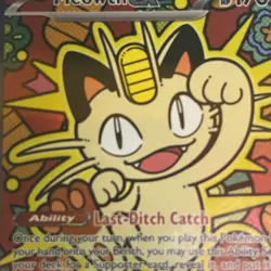 Pokemon TCG Meowth EX 121/88 SIR Special Illustration Rare Perfect Order - Image 3