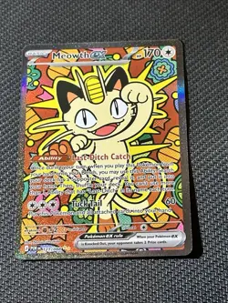 Pokemon TCG Meowth EX 121/88 SIR Special Illustration Rare Perfect Order - Image 1