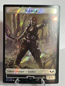 Soldier \ Ultramarines Honor Guard Token ** SUREGE FOIL ** Warhammer 40K LP MTG - Image 2