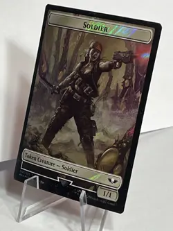 Soldier \ Ultramarines Honor Guard Token ** SUREGE FOIL ** Warhammer 40K LP MTG - Image 3
