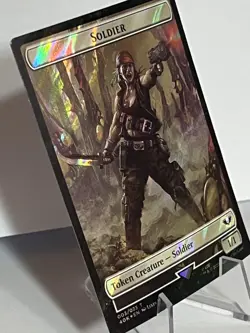 Soldier \ Ultramarines Honor Guard Token ** SUREGE FOIL ** Warhammer 40K LP MTG - Image 4