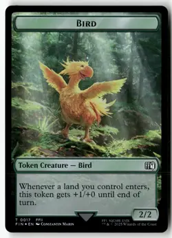 Bird (0017) // Wizard (0015) Double-Sided Token 17 // 15 FINAL FANTASY Foil NM - Image 1