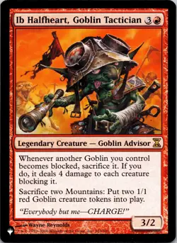 Ib Halfheart, Goblin Tactician 163/301 The List Reprints MTG NM - Image 1