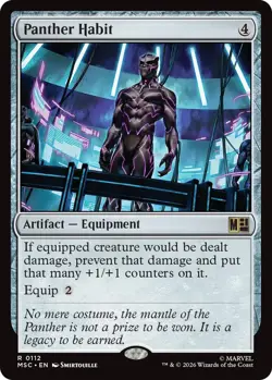 MTG Panther Habit, NM-Mint, English Commander: Marvel Super Heroes - Image 1