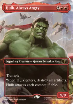 Hulk, Always Angry (Borderless) 502 MSC Commander: Marvel Super Heroes NM - Image 1