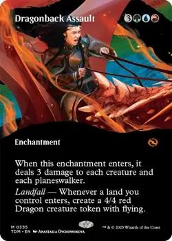 Dragonback Assault (Borderless) M 355 Tarkir: Dragonstorm MTG M-03 - Image 1