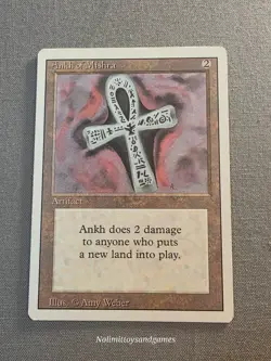 MTG Revised Edition Ankh of Mishra Rare Magic The Gathering Free Shipping - Image 1