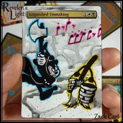 Anguished Unmaking Altered Art - Hand Painted MTG Alter - Magic the Gathering - Image 1