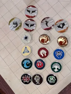 Magic the Gathering MTG Pin Lot Guilds Ravnica Rare Tarkir Red Mana - Image 1