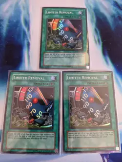 YuGiOh! Limiter Removal RP02-EN015 x3 PLAYSET Super Rare - Image 1