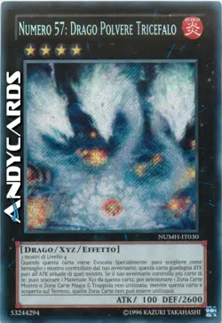NUMERO 57: DRAGO POLVERE TRICEFALO • Segreta • NUMH IT030 • Unl • Yugioh! - Image 1