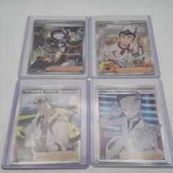 Pokemon Card Trainer Support Bundle 4 Cards NM Near Mint Pokemon TCG - Image 1