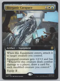 MTG - Biorganic Carapace (Extended Art) - Marvel's Spider-Man (SPM) -r447 - Image 1