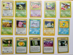 Pokemon Card TCG Neo Genesis Vintage Bundle. Pokemon And Trainer Cards. 23 Cards - Image 1