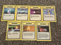 Pokemon Vintage 1999 TCG Base Set Trainer Card Bundle (Lot of 7) - Image 1