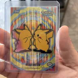 Pokemon Pikachu Ditto #132 5 Of 10 NM 2000 Topps Stick-On-Card Surfing Card - Image 3