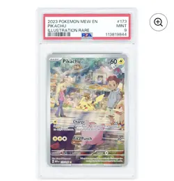 Pikachu 2023 Pokemon 151 Illustration Rare #173 PSA Authenticated 9 Card (DEAL) - Image 1