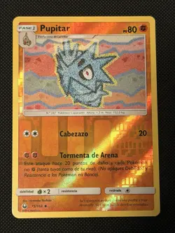 Pupitar 75/168 Reverse Holo Celestial Storm Pokemon Card - NM Spanish - Image 1