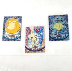 1999 Topps Pokemon Card Lot Squirtle #07 FOIL, Psyduck #54, Persian #53 Non-Foil - Image 1