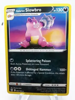 Pokemon TCG Card - Galarian Slowbro 92/163 - Rare - NM - Image 1