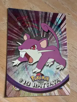 TOPPS TV Animation Edition Series 1 HOLO SUNRAYS POKEMON CARD #19 RATTATA Rare - Image 5