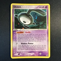 Pokemon TCG Unown Holo Rare Card E/28 Unseen Forces 2005 LP Condition - Image 1