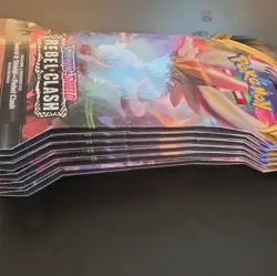 Pokemon TCG Sword & Shield Rebel Clash Booster Pack Lot 6 Packs 10 Cards English - Image 5