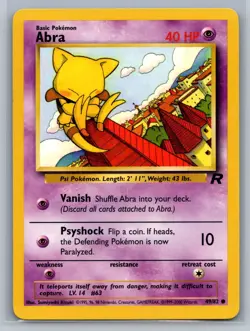 Abra Team Rocket #49/82 Common Pokemon Card - Image 1