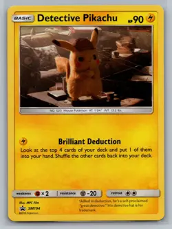 Detective Pikachu SM Black Star Promo #SM194 Holo Pokemon Card - Image 1